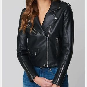 [BLANKNYC] leather moto jacket, size small